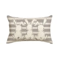 thumbnail image 6 of Djunllk Pillow Covers 19.6x11.8, Embroidered Cute Rabbit Spring Farmhouse Style Decorative Pillowcases, 6 of 6