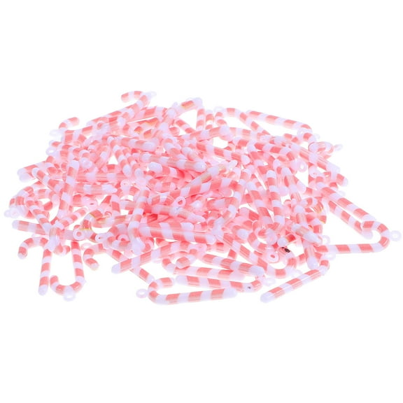 Raindrops Plastic Candy Cane Hanging Ornaments, 100-Piece Festive Christmas Decorations for Holiday Home Decor