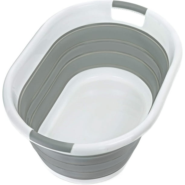 Collapsible Plastic Laundry Basket Large Folding Pop up Space Saving Storage Container