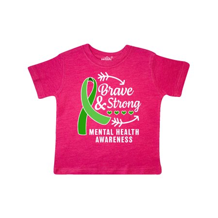 

Inktastic Mental Health Awareness Brave and Strong with Arrows Gift Toddler Boy or Toddler Girl T-Shirt
