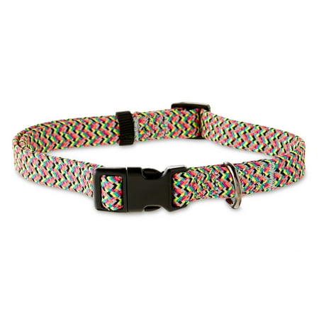 Vibrant Life Chevron Reflective Adjustable Dog Collar, Large