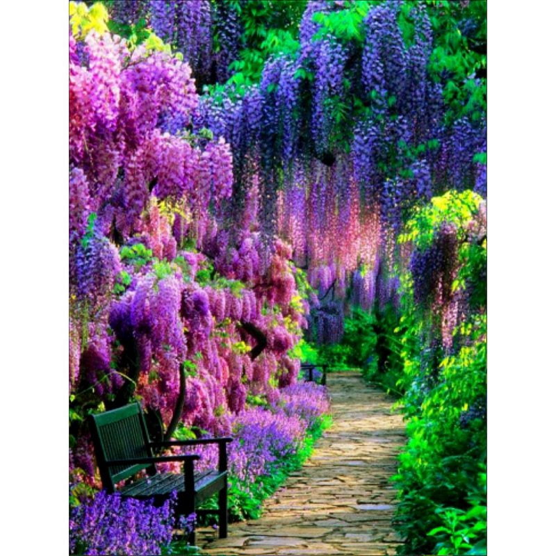 Full Drill Cross Stitch Crystal Rhinestone Embroidery Pictures Arts Craft for Adults Wall Decor Gift Tulips 30x40cm DIY 5D Diamond Painting Beach by Number Kits