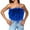 Blue, variant on Women's Crop Tops Faux Fur Feather Strapless Tube Top Bandeau Sleeveless Camisole Tank Tops for Party Clubwear(Hot Pink,XXL)