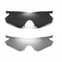 Walleva 2 Paris Polarized Replacement Lenses For Oakley M Frame Heater Sunglasses-Titanium Black