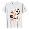 thumbnail image 4 of Women's Football Graphic T-Shirt, Women's Soccer Letter Print Short Sleeve T-Shirt, Casual Summer Neck Top for Women Sports Fan Tee Shirt Everyday for Soccer Tournament 2026 White Size: L, 4 of 4