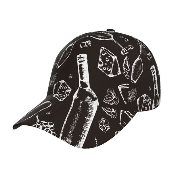 Fotbe Wine Seamless Gorro Clásico de Béisbol, Gorra Ajustable con Broche Snapback, Gorro de Exterior de Algodón Suave