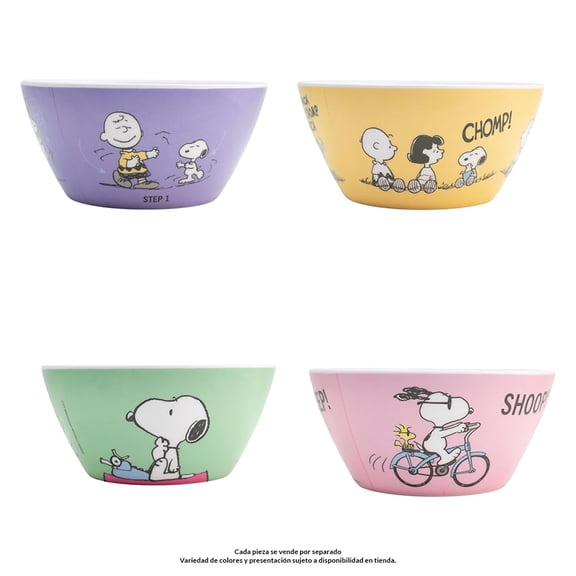 Tazón Cónico Prichos Snoopy de Melamina Varios Diseños 1 Pieza