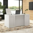 thumbnail image 3 of Hampton Heights 60W x 30D Executive Desk in White - Engineered Wood, 3 of 8