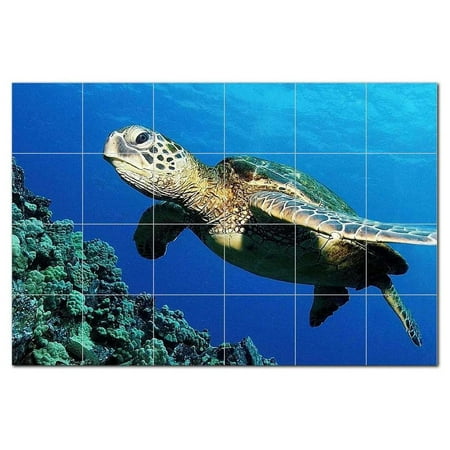 Turtle Ceramic Tile Mural Kitchen Backsplash Bathroom Shower 402939 M64