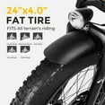 thumbnail image 5 of MAXFOOT MF22 Electric Beach Cruiser Bikes for Adults, 750W, 85 Miles, 48V 20Ah UL Certified Battery, Front Suspension, 24'' Fat Tire Electric Bicycle with PAS Throttle, 7 Speeds E-Bike for Men, Women, 5 of 8