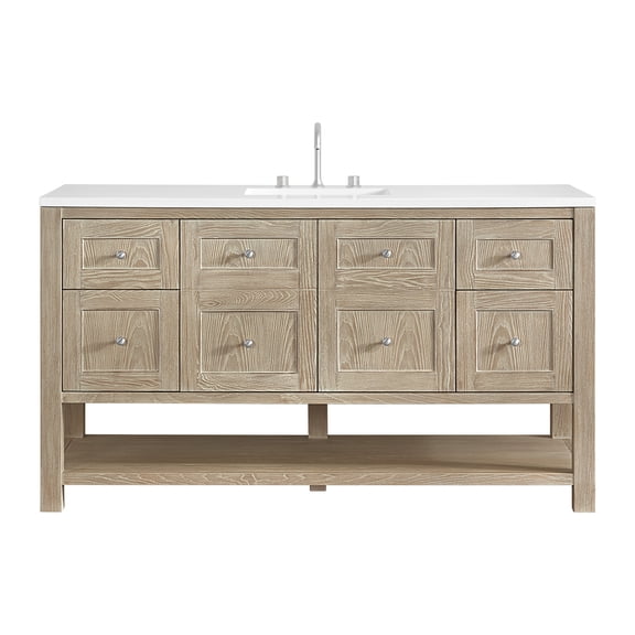 James Martin Vanities 330-V60s-3Wz Breckenridge 60" Free Standing Single Basin Poplar Wood