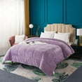 thumbnail image 4 of Kasentex Hydrophilic Fiber Reversible Plush Sherpa Twin Comforter, Blue, 4 of 6
