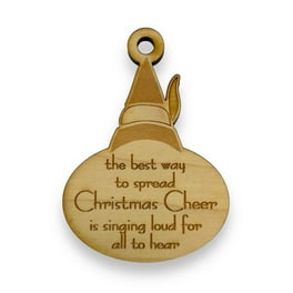Ornament - Christmas Cheer - Raw Wood 2x3in Ornament - Christmas Cheer - Raw Wood 2x3in
