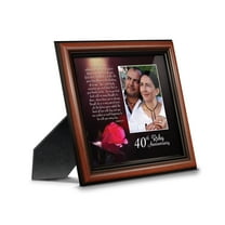 40th Wedding Anniversary Picture Frame, Ruby Anniversary Gift for Parents or Grandparents