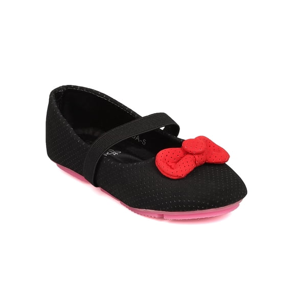 New Girl Betani Ada-5 Leatherette Perforated Bow Tie Mary Jane Flat (Toddler)