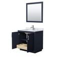 thumbnail image 3 of Wyndham Collection Miranda 36" Wood&Metal Single Bathroom Vanity in Blue/Nickel, 3 of 6