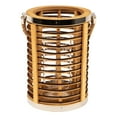 thumbnail image 5 of Northlight Rattan Glass Candle Lantern with Jute Handle - 11.5", 5 of 10