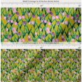 thumbnail image 2 of Soimoi Cotton Cambric Fabric Leaves & Tulip Floral Print Fabric by The Yard 56 Inch Wide, 2 of 7