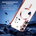 thumbnail image 4 of Entronix Magnetic Clear Case Compatible with Galaxy S26 Plus, Flexible TPU Cover and Built-in Camera Lens Protector, Rose Pink, 4 of 6