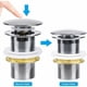 thumbnail image 4 of TRIOM Desagüe para Lavabo Standard-G 1 ¼ sin rebosadero Desagüe Universal Desagüe Automático Pop Up para Lavabo en Cobre Cromado Para lavabo sin rebosadero, 4 of 5