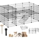 thumbnail image 1 of Valla para Mascotas, Jaula Modular 24 Piezas 106×106×74 cm, Metal ióxido, Ajtable y Fácil de Montar, Área de Juego Interior para Cjos, Cobayas y Hámsters, 1 of 9