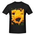thumbnail image 4 of Bingfone Flower Bush Sunflower Men'S Loose Fit Short-Sleeve Pocket T-Shirt, 4 of 7