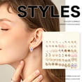 thumbnail image 4 of DESIGNICE 30Pairs Hypoallergenic Earrings for Women Geometric Pattern Earings Fresh Unique Earrings for Women Gift for Mom Style4, 4 of 7