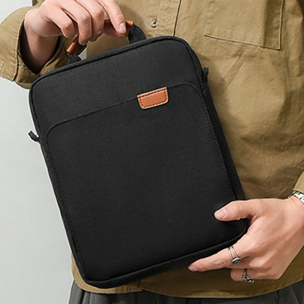 Bolsa para laptop ligera para varias marcas y tamaños, bolsa impermeable de hombro único, negro