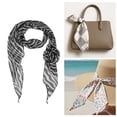 thumbnail image 5 of Unique Bargains 1 Pc Scarf Zebra Stripes Rose Neck Scarf Black White, 5 of 5