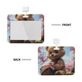 thumbnail image 2 of Naloa Romantic Floral Bear Card Badge Holder Work Badge Sleeve for Office, School, Factory, ID Credit Cards, Driver Licenses and Passes, 2 of 7