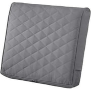 Classic Accessories 62-024-GREY-EC Montlake FadeSafe Quilted Back Cushion, Grey, 21" W x 20" Thick x 4" D