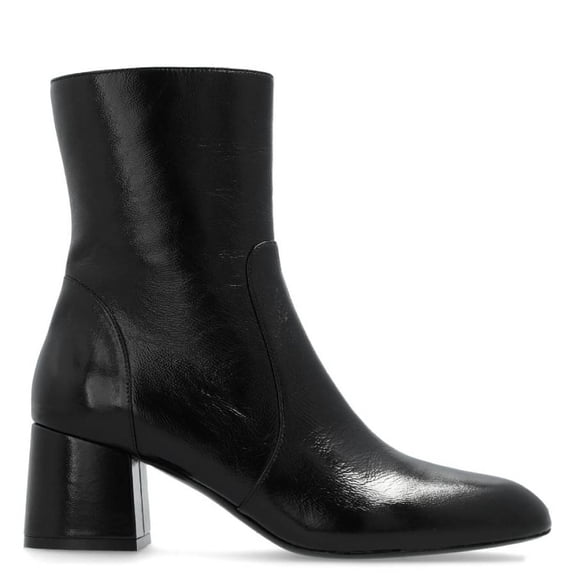 Stuart Weitzman Flareblock Leather Boots, Brand Size 36 ( US Size 5.5 )