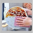 thumbnail image 4 of 6 Pcs Double-Sided Dish Cloths RUIFUNETEK Wire Lint Cloth Integrated Dish Wash Cloth, Multifunctional Wire Dishwashing Rags, Non-Scratch Dishcloths for Wet and Dry, Use for Cookware, Dishes, Sinks, 4 of 7