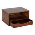 thumbnail image 4 of Kate and Laurel Hutton Modern Floating Shelf, 12.5 x 10 x 7, Walnut Brown, Transitional Floating Desk For Storage and Display, 4 of 8