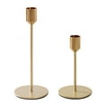 thumbnail image 1 of Multitrust golden metal candle holder, cone-shaped decorative candle holder, 1 of 6