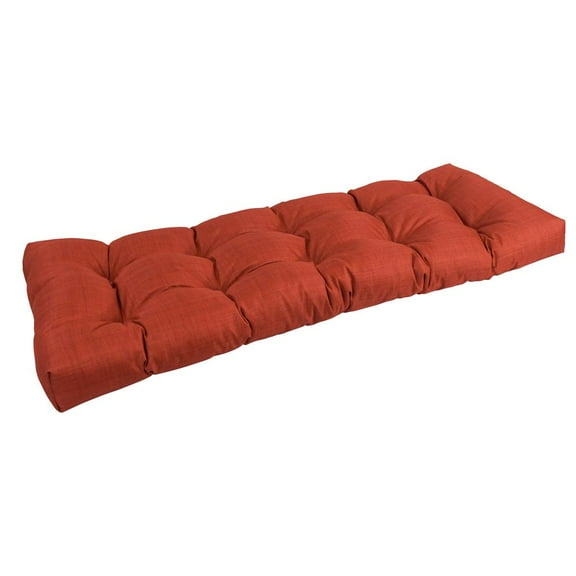 46-inch by 19-inch Tufted Solid Outdoor Spun Polyester Loveseat Cushion Orange-Color