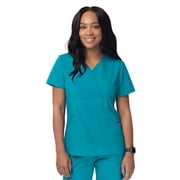 Sivvan Women's Scrubs Mock Wrap Top (Available in 15 Colors)