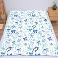 thumbnail image 6 of Bow Blanket Soft Cozy Lightweight Throw Blanket for Couch Sofa Bed Living Room Home Blue Decor for Boys Girls Kids Adults Gift 50x60 inch, 6 of 7