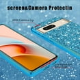 thumbnail image 5 of Compatible with Google Pixel 7 Case Glitter Shockproof,Google Pixel 7 Phone Case Bling Sparkly Soft TPU and PC Silicone Shiny Girl Women Thin Protective Cover (Blue), 5 of 14
