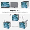 thumbnail image 7 of Collapsible Oxford Fabric Storage Cubes with Handles, Large Mid Foldable Oxford Cloth Bins Set of 2/6, Closet Organizers for Shelves Clothes Home Kitchen Toy - Marble Pattern Blue Gold, 7 of 7