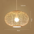 thumbnail image 3 of Lámpara de ratán, lámpara de bambú natural, colgante de ratán hecho , luz de mimbre, lámpara de mimbre, luz para tejer, luz colgante, Colco Luz colgante de bambú, 3 of 8