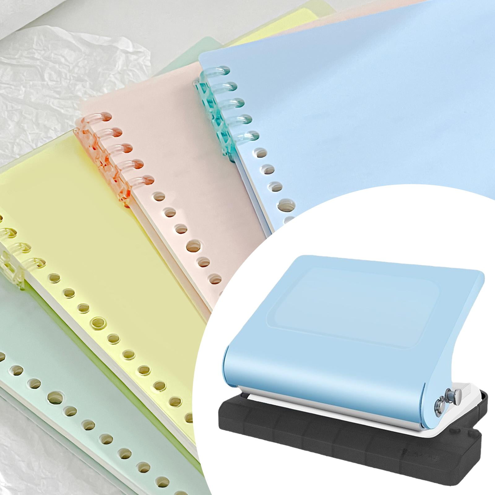 S SERENABLE s Punch Paper Punch Effortless Punching, Heavy Duty, Reusable Paper Puncher Mini Paper Punch for Binder Crafting Office Blue