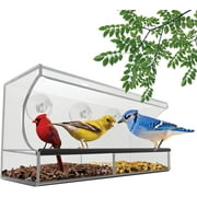 NATURE'S HANGOUT Natures Hangout Clear Suction Cup Window Bird Feeder for Wild Birds