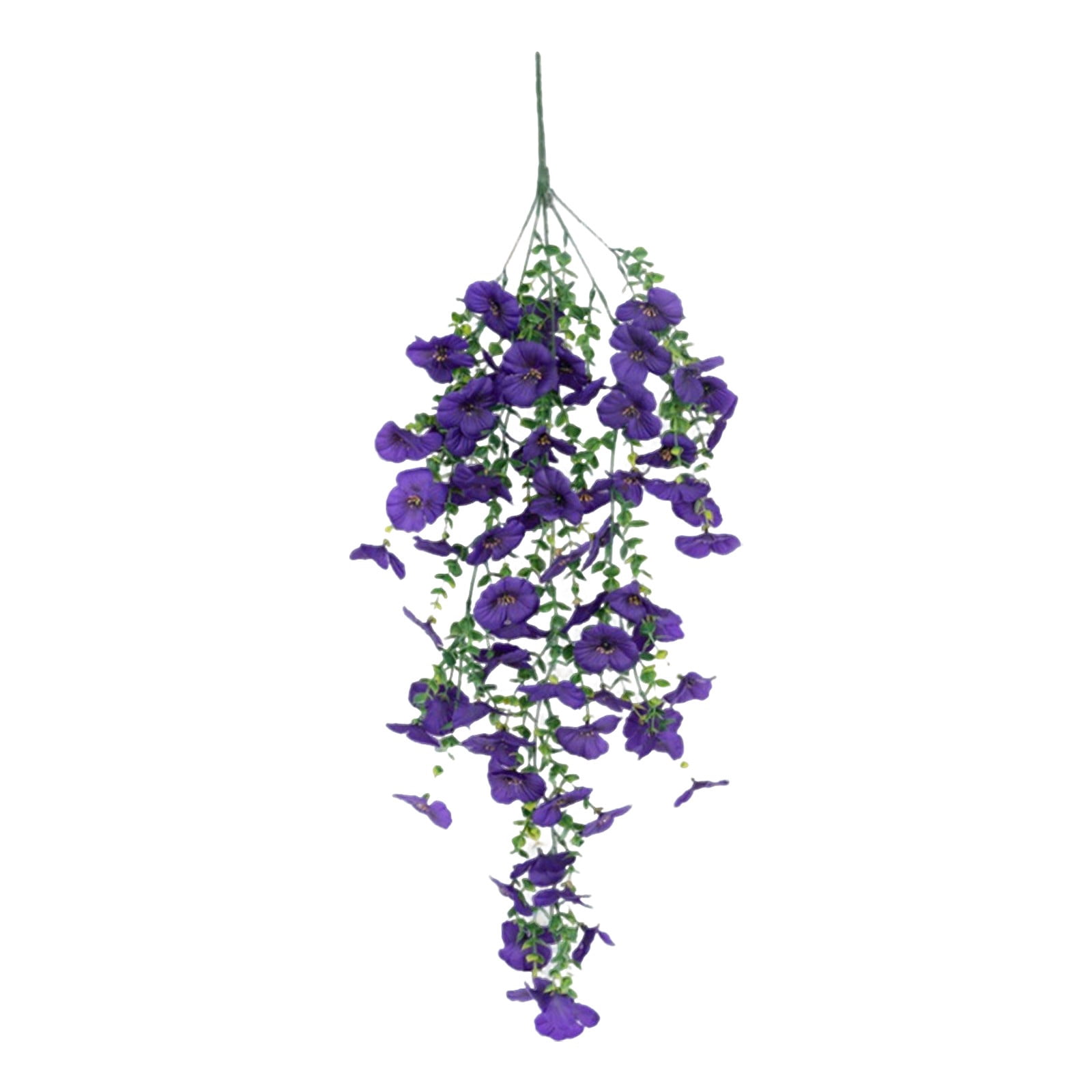 Artificial Hanging Vine Verdsylv 10 Vine Artificial Three Color Petunia - Faux Hanging Flowers for Outdoor Wall, Balcony, Violet Simulation Hanging Plant Decor, Faux Petunia Plant, Multicolor