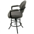 thumbnail image 4 of Home Square 30" Vinyl Swivel Tilt Bar Stool in Mojave Gray and Black - Set of 3, 4 of 4
