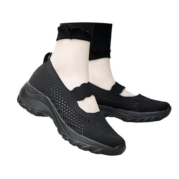 Mepaouo Womens Walking Shoes Non Slip Orthopedic Mary Jane Arch Support Diabetic Platform Sneakers