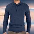 thumbnail image 2 of JTieacloth Pullover Casual Sweater Autumn And Winter Men's Sweaters Sweater Casual Solid Color Pullover Men(Blue), 2 of 5