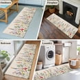 thumbnail image 5 of Runner Rug 2 x 6 Ft, Watercolor Wildflowers Washable Non-Slip Floor Mat for Kitchen Hallway/Entryway, Farmhouse Botanical Flowers Herbs Long Kitchen Runner Area Rugs for Living Room, Low-Profile, 5 of 7