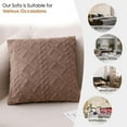 thumbnail image 6 of Jacquard Plush Pillow Cover with Non-Woven Insert - Soft Summer Cushion for Living Room, Bedroom & Outdoor Use, Decorative Throw Pillow for Couches & Beds, Cozy Washable Home Decor, 20*20in, Brown, 6 of 8