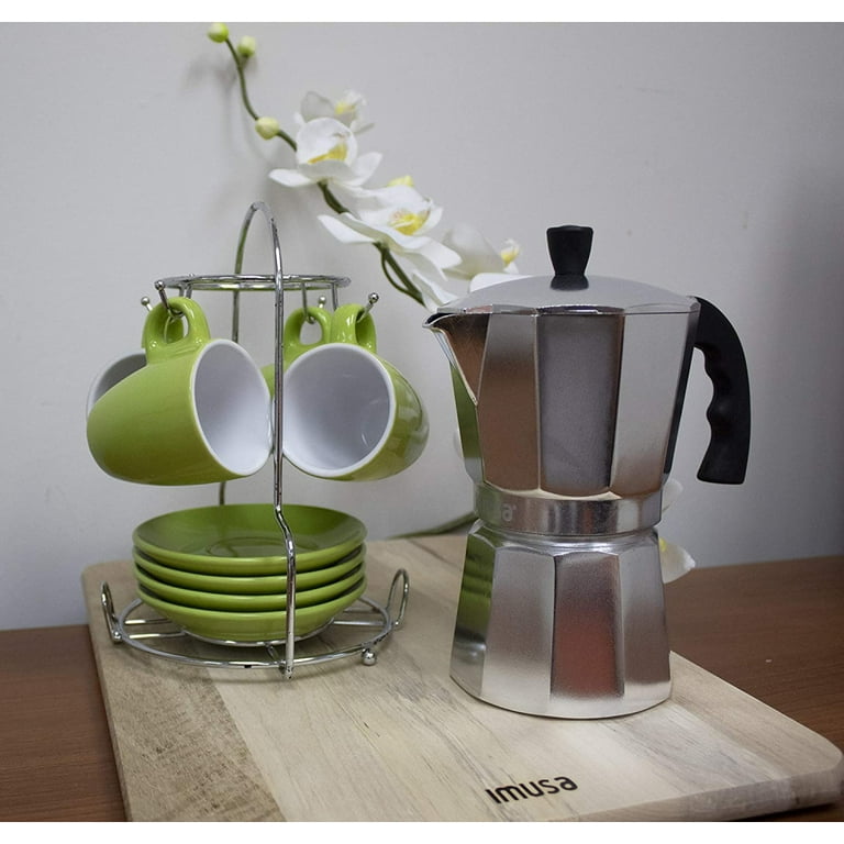 Imusa Aluminum Espresso Maker Stovetop, 1 Cup